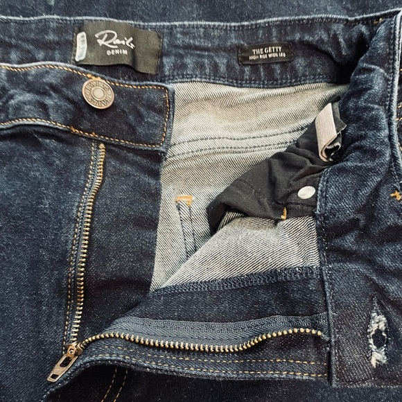 Rails The Getty High Rise Wide Leg Cuffed Moonlight Blues Denim Jeans Size 28 - Picture 8 of 12